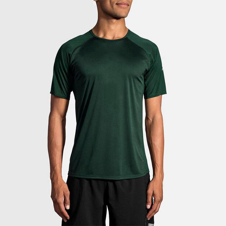 Brooks Stealth Mens Short Sleeve Running Shirt Ireland Green (LPFX-91032)